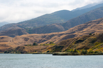View of the mountain lake in Armenia