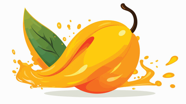 A choleric mango with its vibrant orange skin ripple