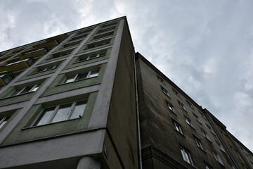 Modern apartment building in Nowa Huta in Krakow, Poland - obrazy, fototapety, plakaty