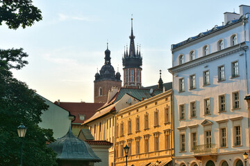 Obraz premium Scenic view of Krakow old town, Poland