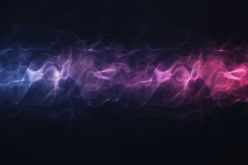 Abstract smoke moves on a black background, Ai Generated
