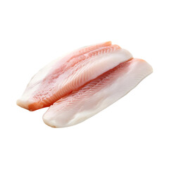 2 Fish Fillets isolated on transparent background, PNG Object