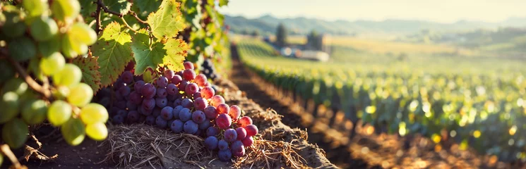 Fotobehang  rolling vineyards in the heart of wine country © AlenKadr
