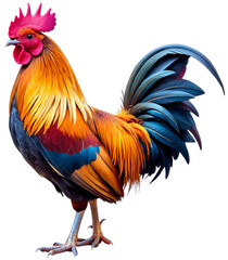 Colorful rooster isolated