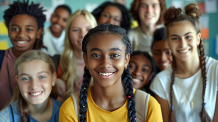 Obraz premium group of students in classroom