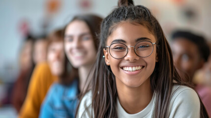 group of students in classroom
