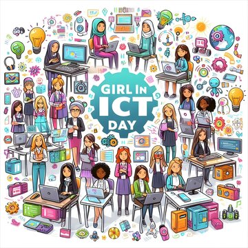 Girls celebrates in ICT (Information and Communication Technology)