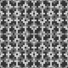 Seamless pattern. Ethnic embroidery background. Simple shapes ornament. Tribal wallpaper. Crosses, squares, rectangles, figures vector. Tribe motif. Ancient backdrop. Digital paper, textile print.