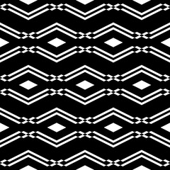 Seamless pattern. Rhombuses, chevrons, figures ornament. Ethnic wallpaper. Geometric background. Folk motif. Digital paper, textile print, web design, abstract illustration. Shapes backdrop. Vector.