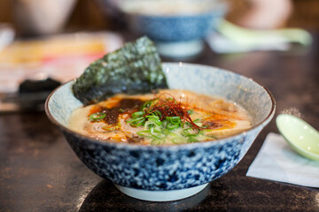  Japanese ramen noodle soup with shrimp