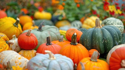 Autumn pumpkin and squash varieties