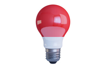 Sleek Indonesian Flag-Themed Light Bulb with Bold Red and White Design