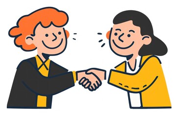 two business people shaking hands