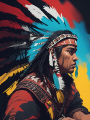 Fototapeta premium oil paint character illustration