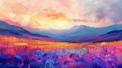 Color field painting inspired backgrounds