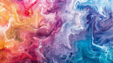 Fluid art background with swirling colors