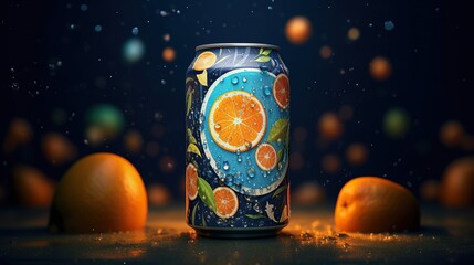 A soda can mockup, 3D rendering