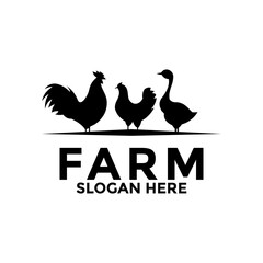 Fototapeta na wymiar Farm logo farm logo with farm animals, Farm logo design template