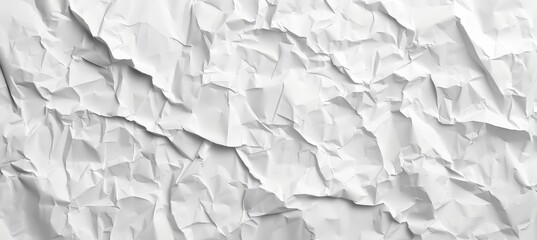 White crumpled paper texture background ideal for various design projects and creative use
