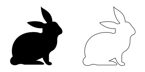 Rabbit Vector Icon - obrazy, fototapety, plakaty