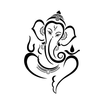 Image of goddess Ganesha with a Transparent Background - PNG