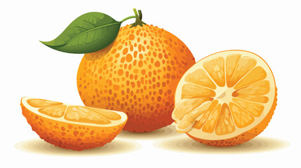 A perturbed ugli fruit with its orange peel furrowe - obrazy, fototapety, plakaty