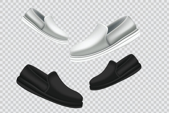 BLACK AND WHITE SHOE MOCKUP IN VECTOR