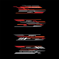 Fototapeta premium racing car stickers stripe abstract shape vinyl decal templates