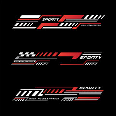 racing car stickers stripe abstract shape vinyl decal templates