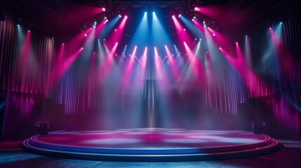The mesmerizing interplay of light and color, as podium lights transform the stage into a...