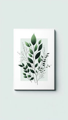 abstract plant shapes and the flowers poster