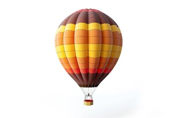 Hot air balloon isolated on white background