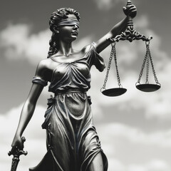 Image capturing a symbol of justice, such as a gavel, scales, or courthouse. Suitable for legal websites, justice-themed articles, or law-related publications