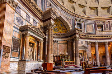 Obraz premium Interiors of Pantheon in Rome, Italy