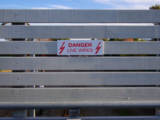 Danger Live Wires Sign