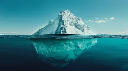 Gordijnen Iceberg floating in the middle of the ocean block of ice © Андрей Трубицын