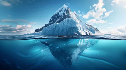 Fototapeten Iceberg floating in the middle of the ocean block of ice © Андрей Трубицын