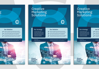 Stylish Business Flyer Design Layout with Bold Typography - obrazy, fototapety, plakaty