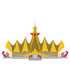 Fototapeta premium Vector illustration of Lampung's Siger Tower