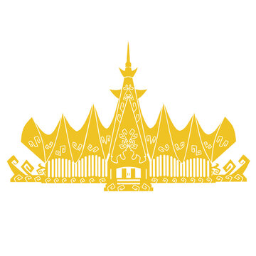 Vector illustration of Lampung's Siger Tower