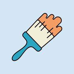 Paint brush vector icon. Construction, repair