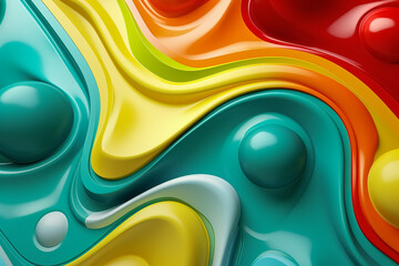 abstract colorful background with liquid