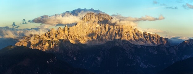 Mount Civetta evening sunset Alps Dolomites mountains - 760862041