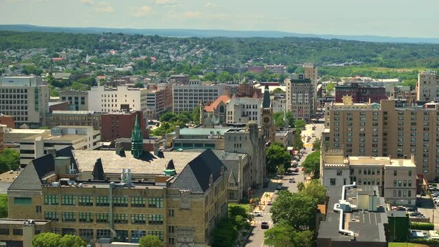 Scranton, old historical city in Pennsylvania. Eastern American cityscape.