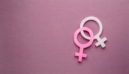 Gender symbols (two gay men) with pink background