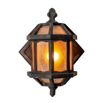 old oil lamp isolated on white