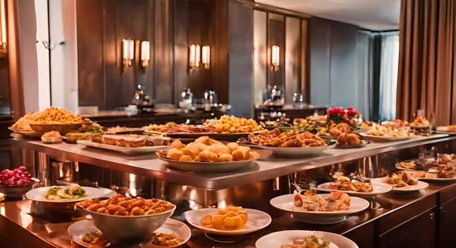 Elegant Hotel buffet.