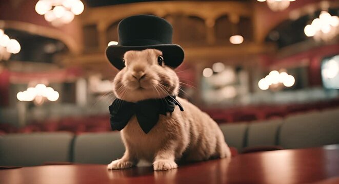 Rabbit with a top hat.
