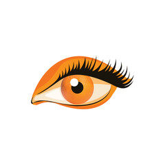 shirt print design illustration minimal art orange peel texture on eye graphics fabric