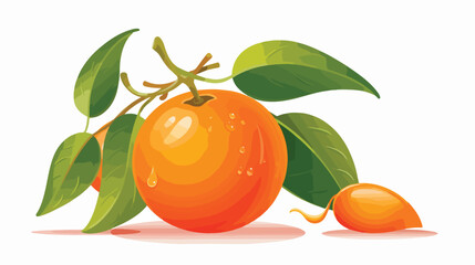 A wrathful kumquat with its orange peel tightly fur - obrazy, fototapety, plakaty
